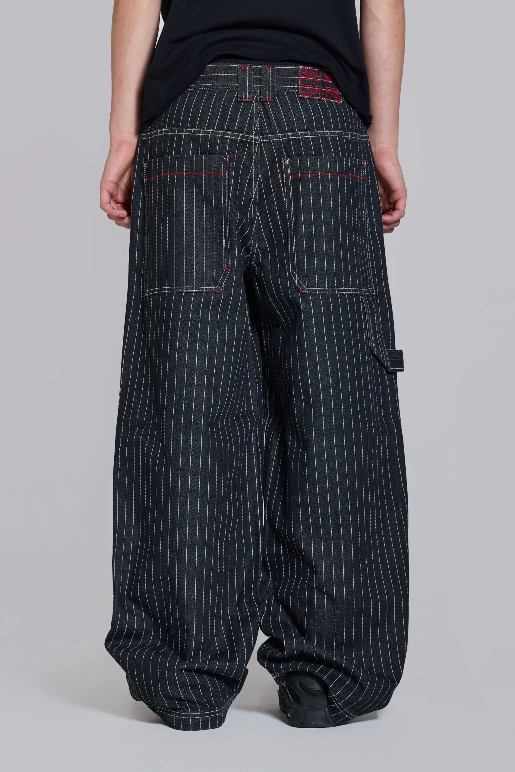 Black Ollie Pinstripe XL Colossus Jeans