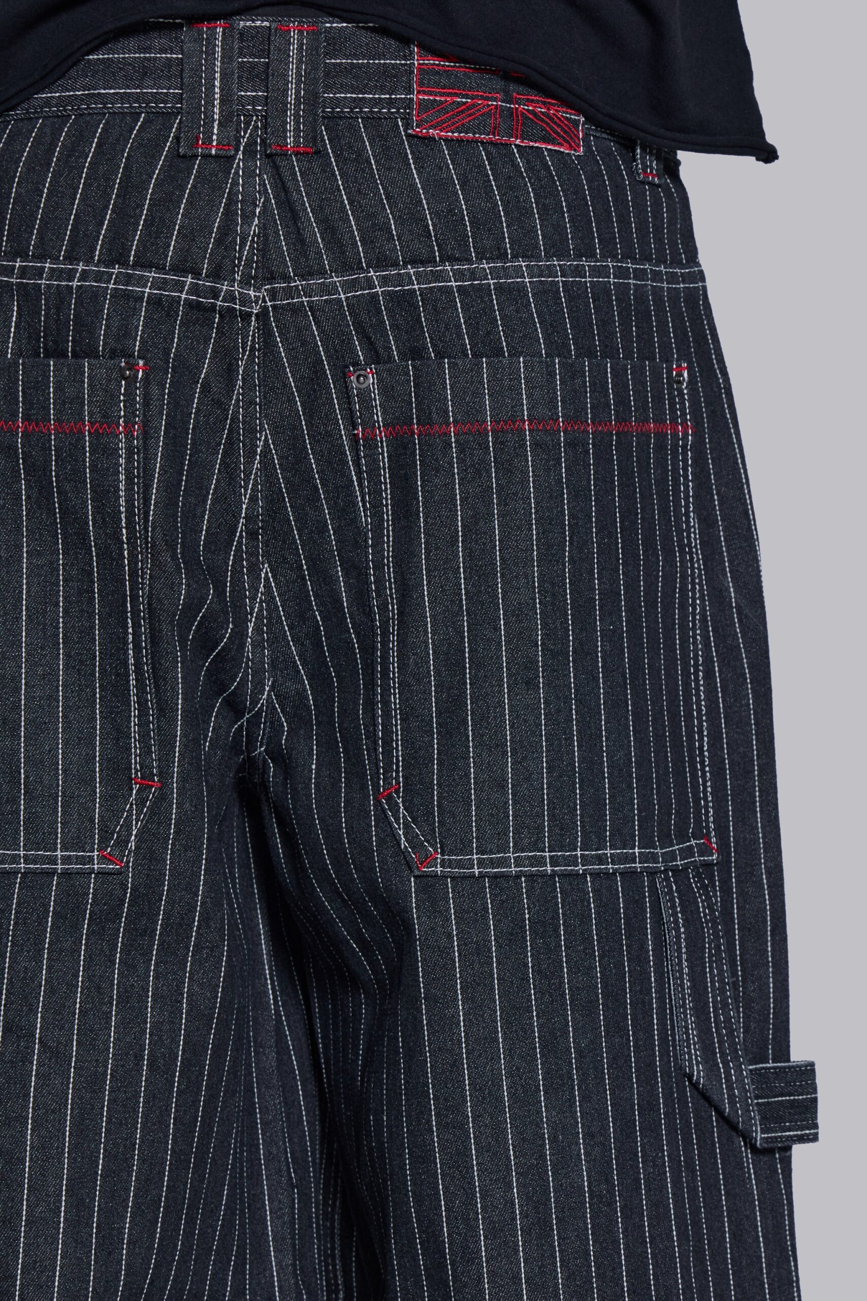 Black Ollie Pinstripe XL Colossus Jeans