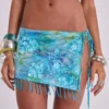 Melona Embellished Wrap Mini Skirt in Java
