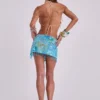 Melona Embellished Wrap Mini Skirt in Java