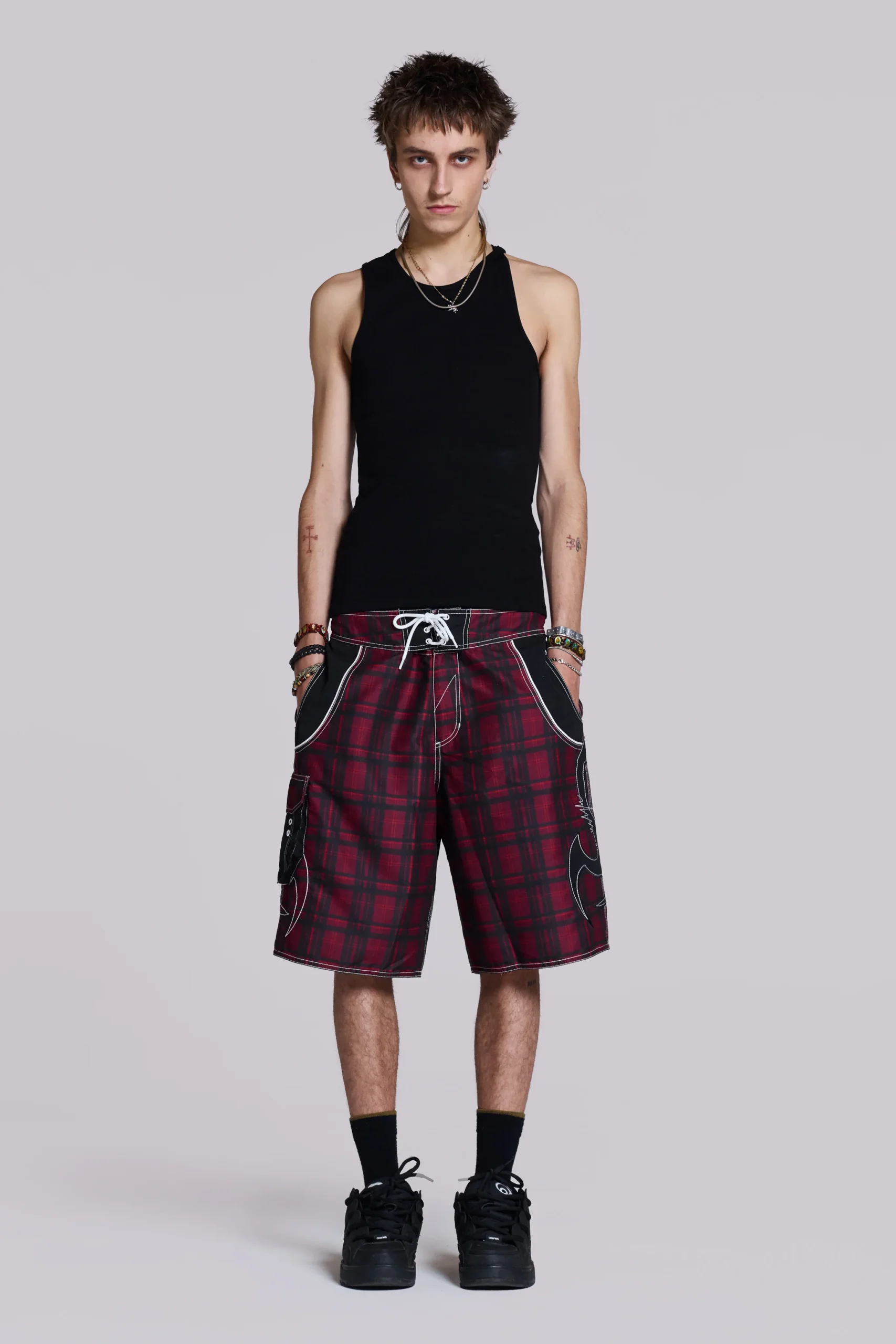 8935-tribal-check-board-shorts-3.webp Tribal Check Board Shorts