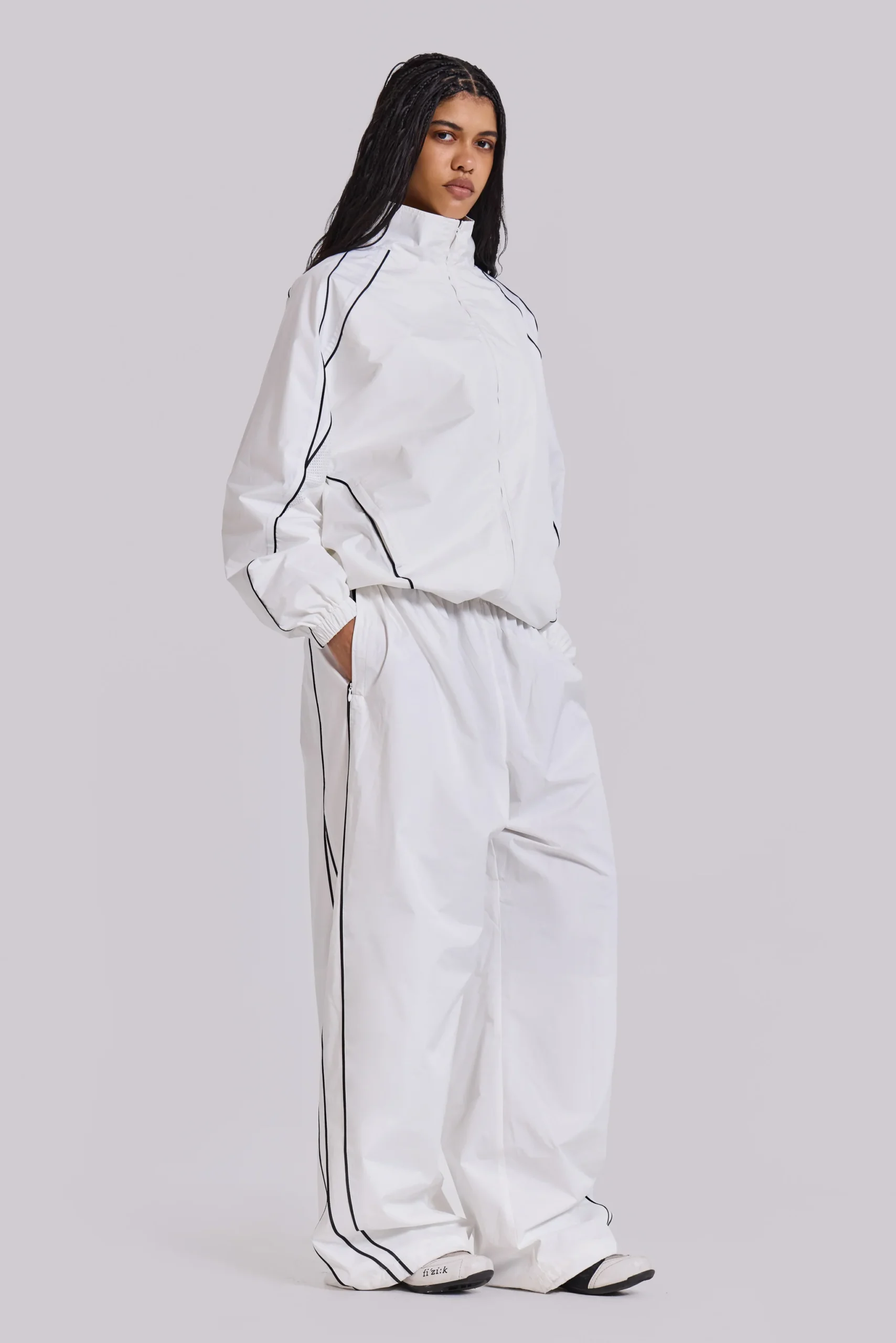 White Vapor Tracksuit Bottoms