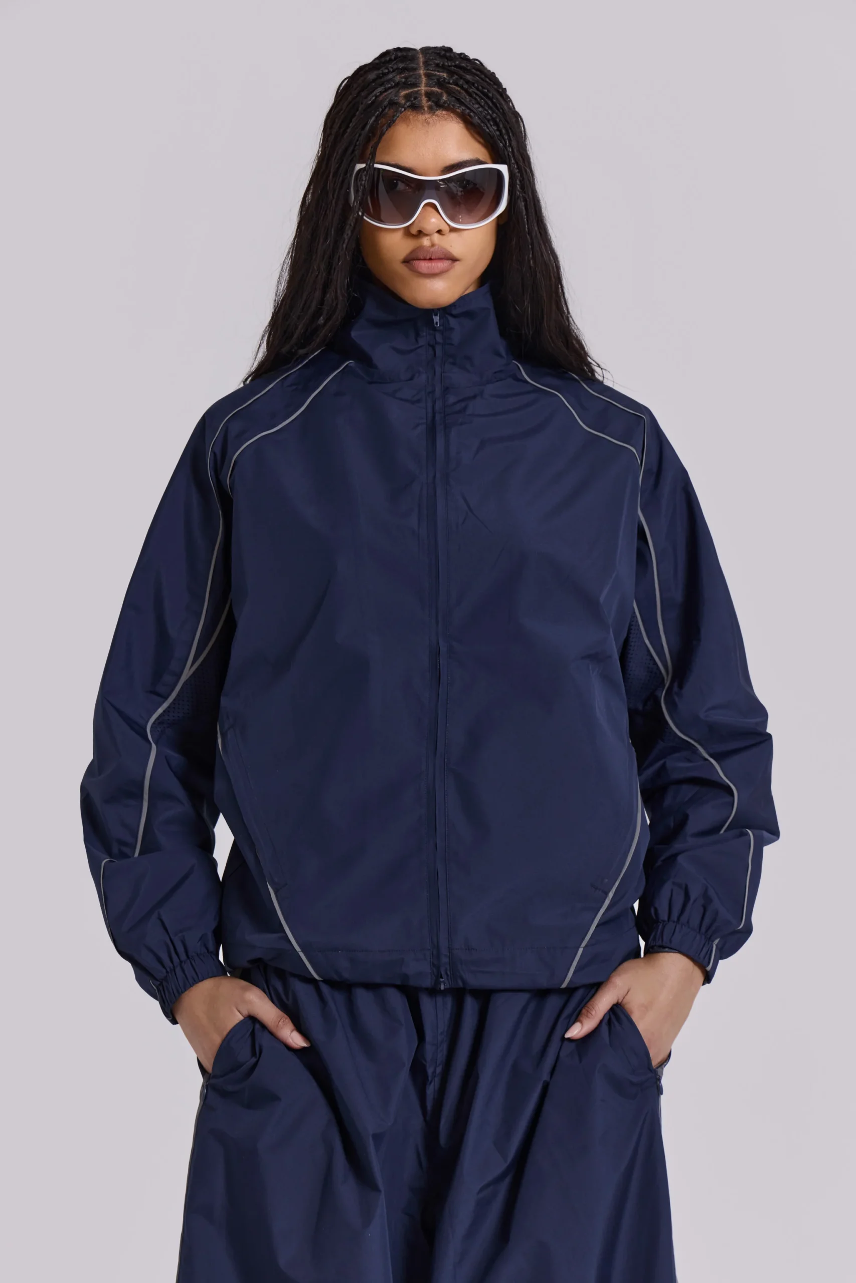 Navy Vapor Tracksuit Top