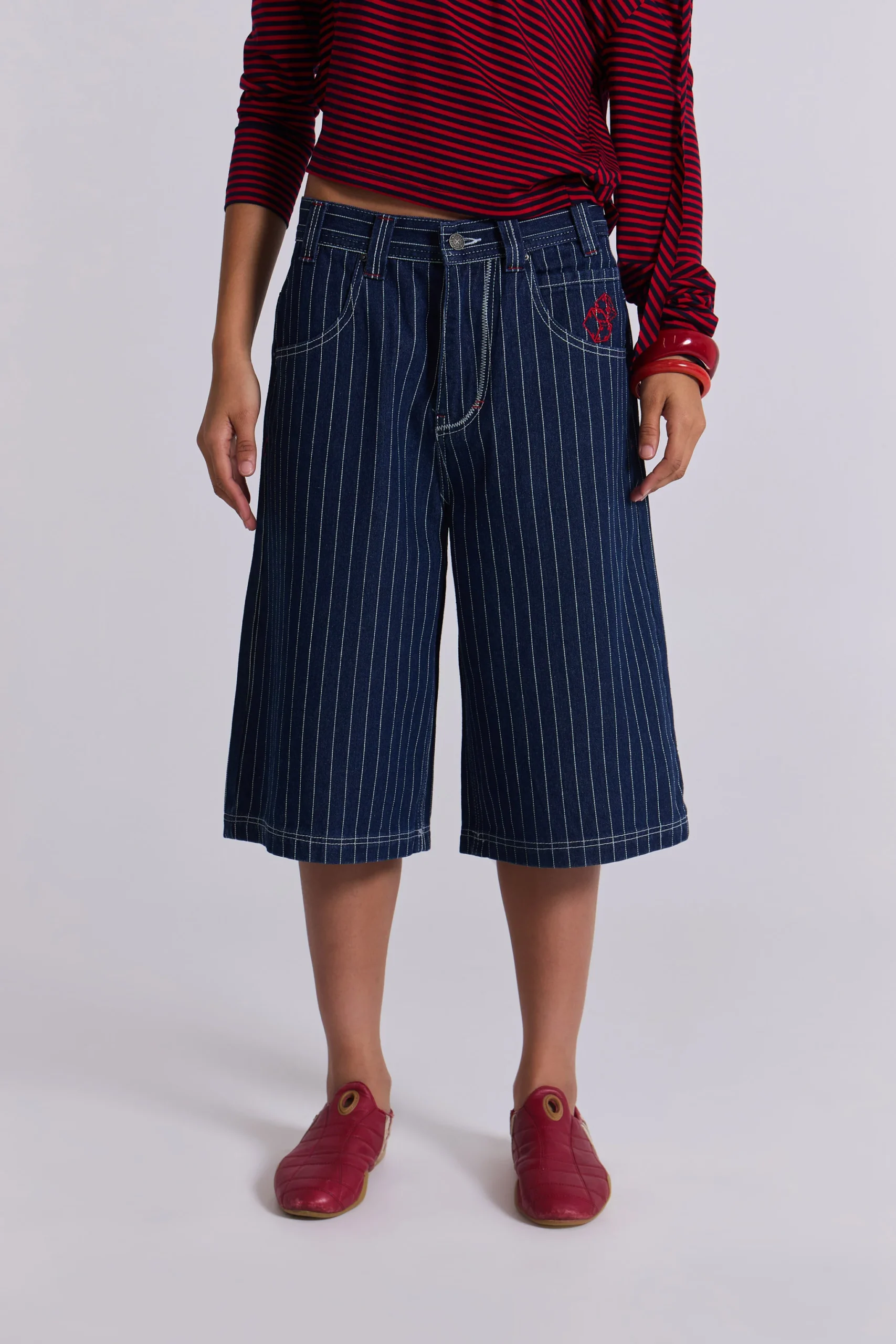 Ollie Pinstripe Jorts