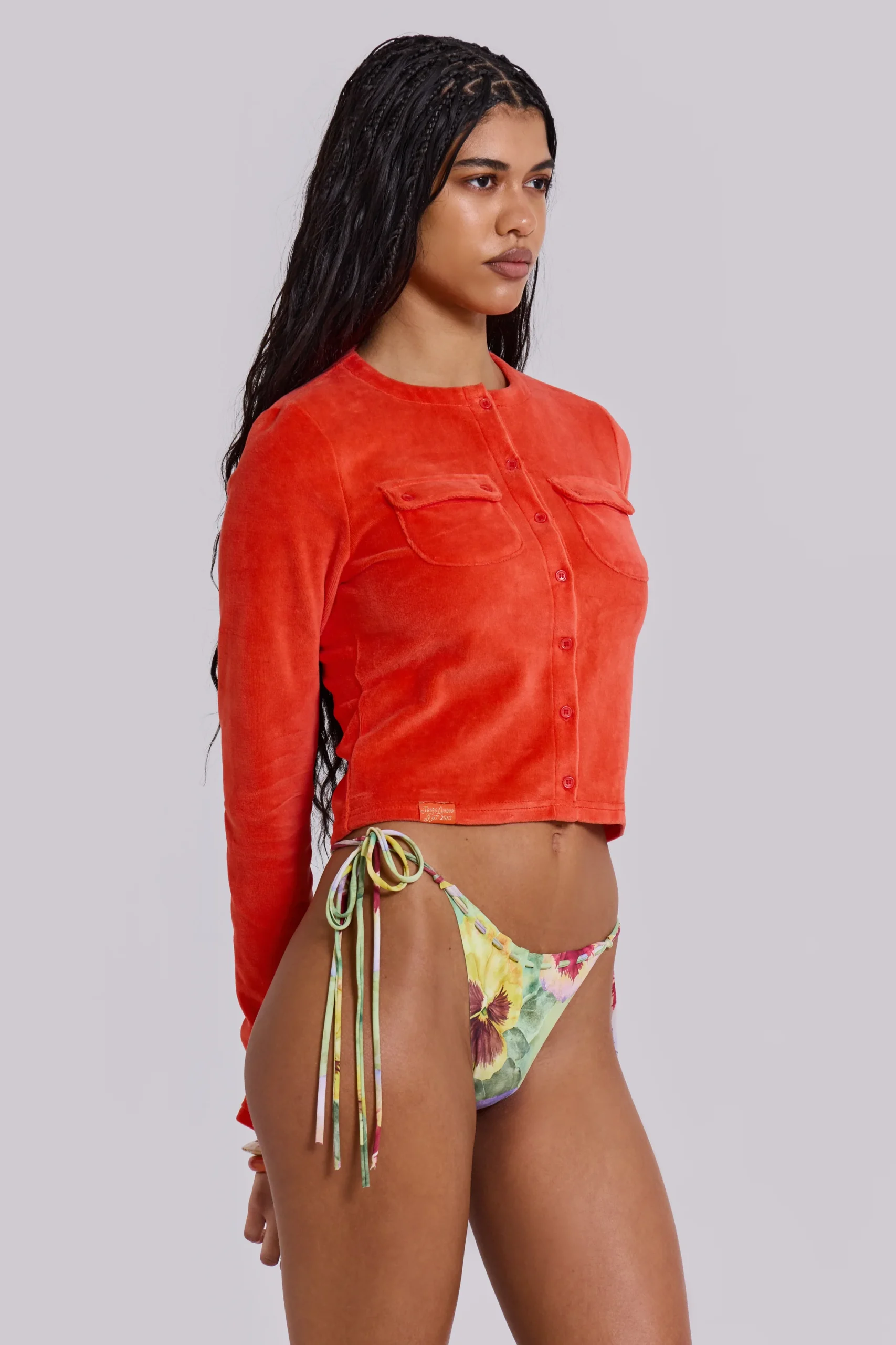 9193-tangerine-velour-cardigan-2.webp Tangerine Velour Cardigan