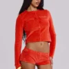 9193-tangerine-velour-cardigan-3.webp Tangerine Velour Cardigan