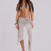 Xtal Studded Chiffon Midi Skirt