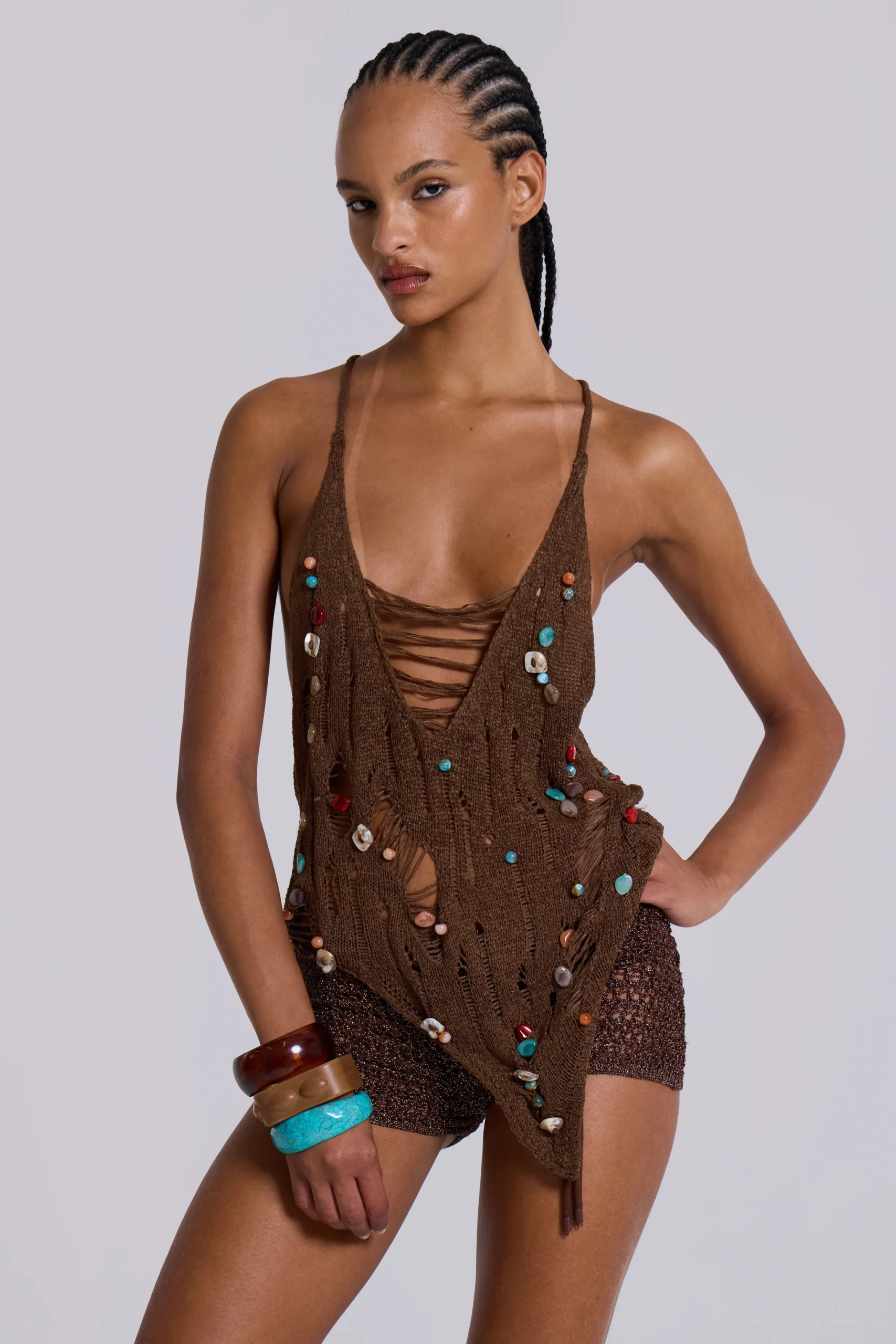 Aruana Beaded Knit Top