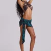 Gina Asymmetric Knotted Mini Dress in Batik