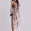 Xaviera Backless Mesh Maxi Dress