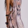 Xaviera Backless Mesh Maxi Dress