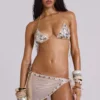 Betina Metallic Button Bikini Top