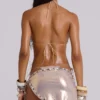 Betina Metallic Button Bikini Top
