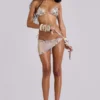 Betina Metallic Button Bikini Top