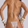 Betina Metallic Button Bikini Top