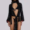 Silvra Embellished Wrap Top