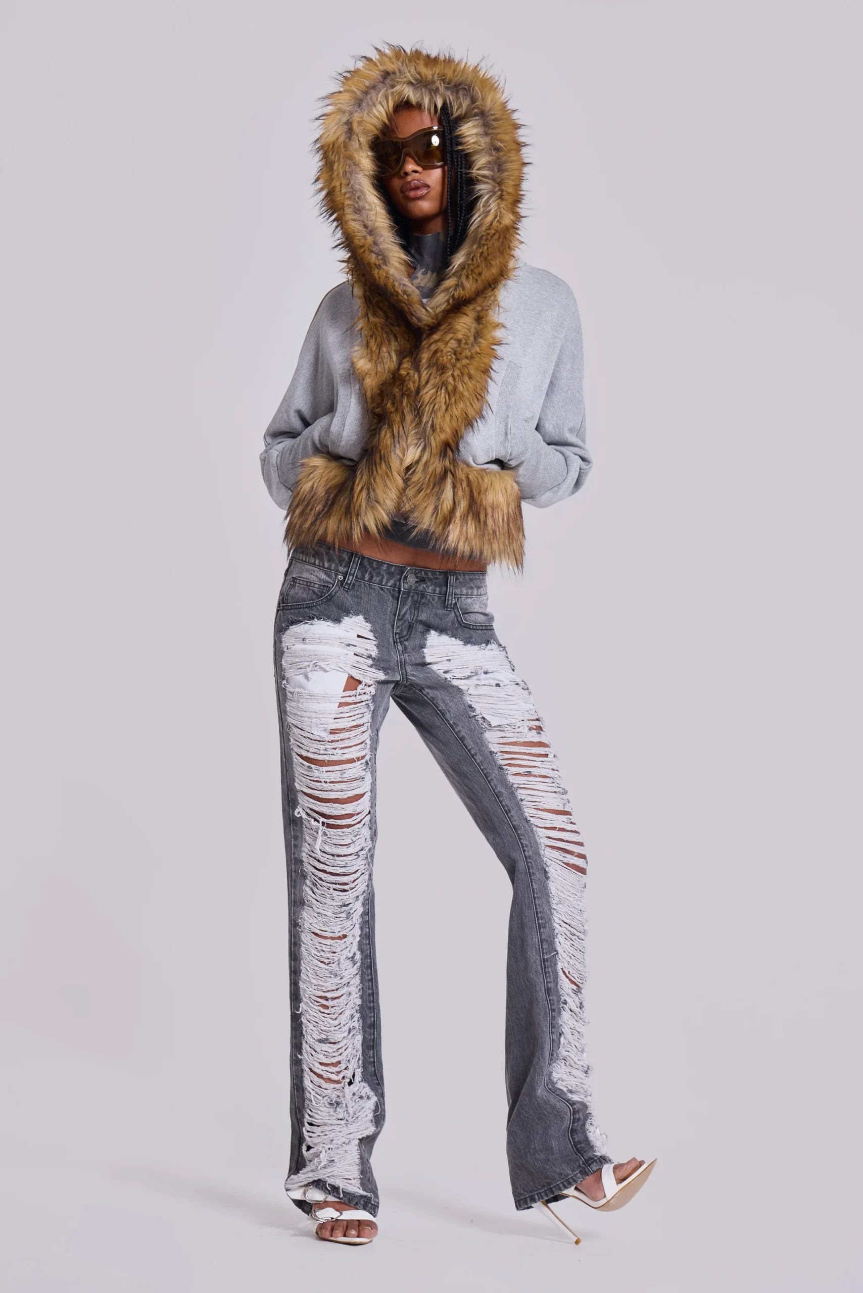 9707-zain-shredded-bootcut-jeans-in-grey-5.webp Zain Shredded Bootcut Jeans in Grey