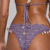 Holisa Crochet Bikini Top with Crystal Trims