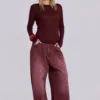 Burgundy Washed XL Colossus Jeans