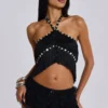 Asha Fringed Top With Buttons