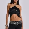 Asha Fringed Top With Buttons