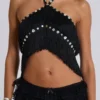 Asha Fringed Top With Buttons